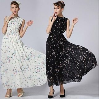 Womens Fashion Sexy Floral Print Ball Dress