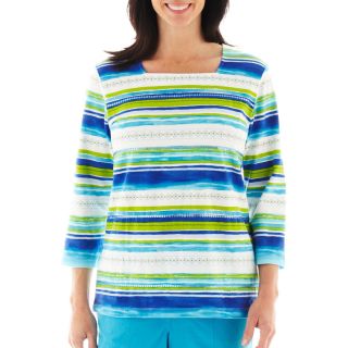 Alfred Dunner Isle of Capri Striped Knit Top