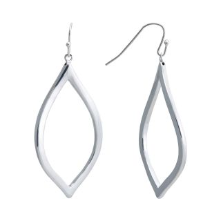 Sterling Silver Open Drop Earrings, Womens