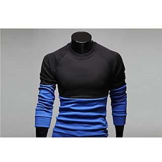MSUIT MenS Joker Long Sleeved Color Matching T Shirts Z9148