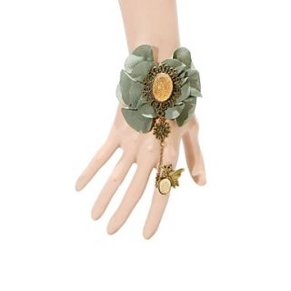 Elonbo Sunflower And Gold Jewels Gothic Lolita Bracelet With Ring