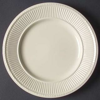 Wedgwood Edme Luncheon Plate, Fine China Dinnerware   Off White,Ribbed Rim,No Tr