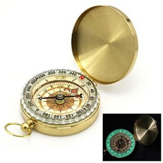 Flip Open Gold Plated noctilucent Pocket Compass