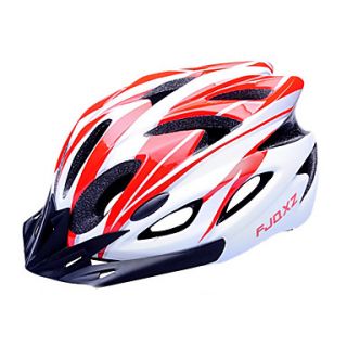 FJQXZ EPSPC Red and White Integrally molded Cycling Helmet(18 Vents)
