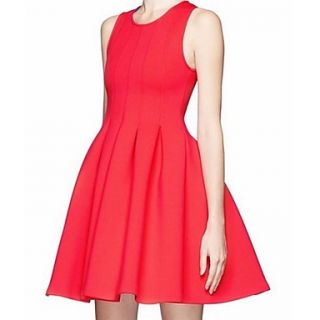 Womens New Sleeveless Red Big Swing Puff Dress