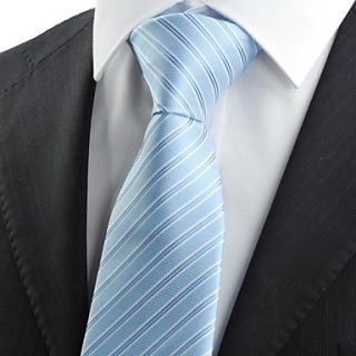 Tie New Striped Blue JACQUARD Mens Tie Necktie Formal Wedding Party Suit Gift