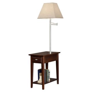 Leick Laurent Chocolate Chairside Lamp Table Multicolor   10027 CH
