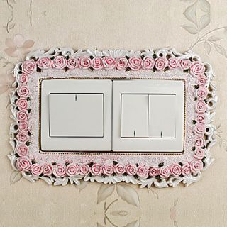 Floral Double Light Switch Stickers