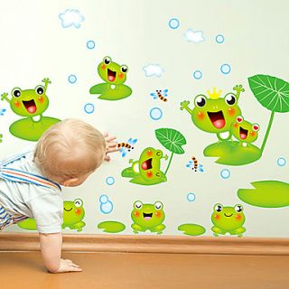 Cute Frog Patterned Wall Stickers