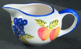 Artists Touch Orchard Jubilee Creamer, Fine China Dinnerware   Fruit On Rim, Sm