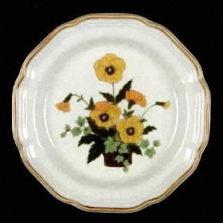 Mikasa Sunshine Salad Plate, Fine China Dinnerware   Garden Club,Orange  Flowers