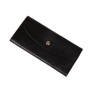 Women Fashion Genuine Leather Wallet Female Key Wallet Three Folding
