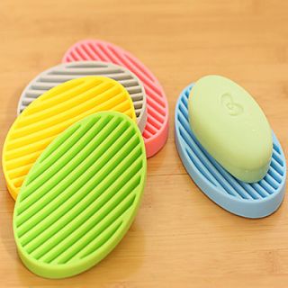 Faddish Silicone Soap Holder Random Colour, L12cm x W8.3cm x H1cm