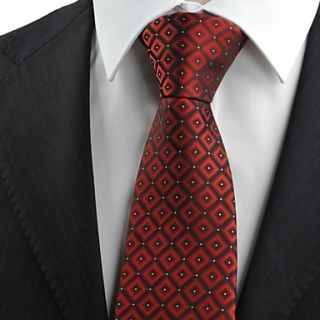 Tie Dark Red Burgundy Gradient Checked Mens Tie Necktie Wedding Holiday Gift