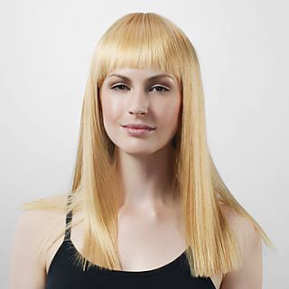 Capless Long High Quality Synthetic Light Blonde Straight Hair Wigs