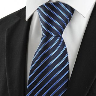 TieNew Striped Blue Formal Business Mens Tie Necktie Wedding Holiday Gift