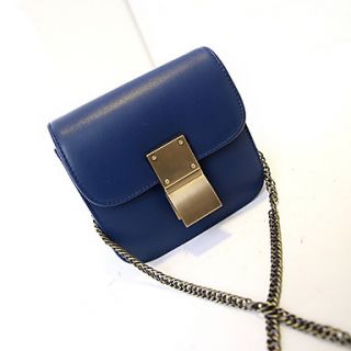 Daidai Womens Navy Style PU Leather Royal Blue Shoulder Bag