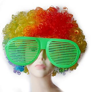 Capless Football Fans Party Wig Mixed Color