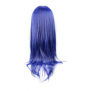 High Quality Cosplay Synthetic Wig Clannad Side Bang Straight Long Wig(Blue)