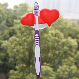 Heart and Strawberry Random Shaped Tooth Brush Holder, W3cm x L9cm x H3cm