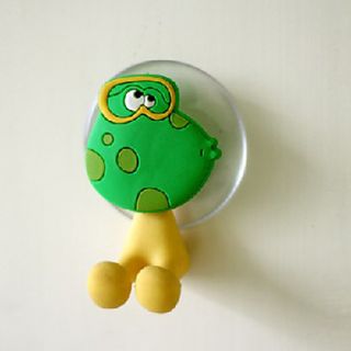 PVC Cartoon Frog Shaped Tooth Brush Holder, Random Color/Shaped, W4cm x L7cm x H2cm