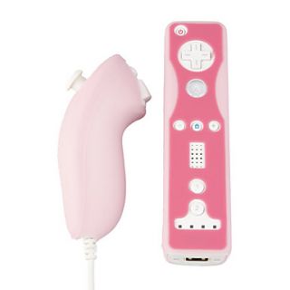 Protective Silicone Case/Skin for Nintendo Wii/Wii U Remote and Nunchuk/Pink (BCM033)