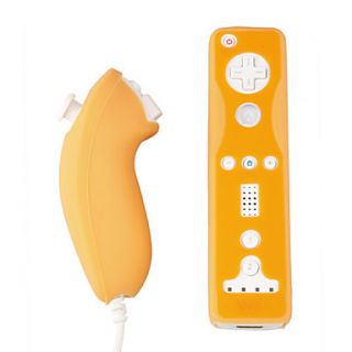 Protective Silicone Case/Skin for Nintendo Wii/Wii U Remote and Nunchuk/Orange (BCM033)
