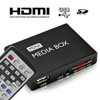 HD Mini Multi Media Player with Remote Control, HDMI Output