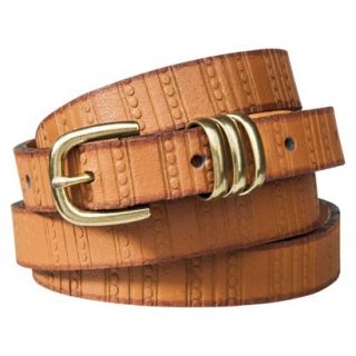 MOSSIMO SUPPLY CO. Tan Belt w/Metal Keeper   L