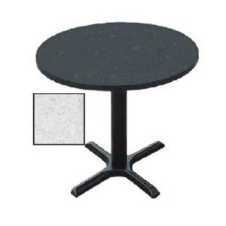 Correll 30 in Round Bar Cafe Table w/ 1.25 in Pressure Top, 29 in H, Gray Granite/Black