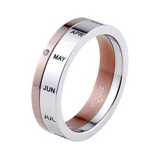 Man`s Titanium Steel Rotated Ring
