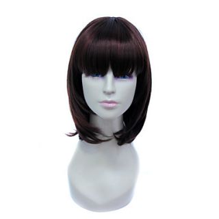 Capless Short High Quality Synthetic Black Bob Style Beautiful Wig