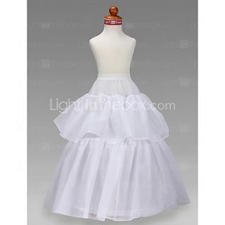 Flower Girl Taffeta Ball Gown 2 Tier Floor length Slip Style/ Wedding Petticoats
