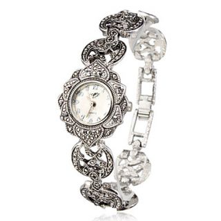 Aphrodite   Silver Sunflower Women Bracelet Watch
