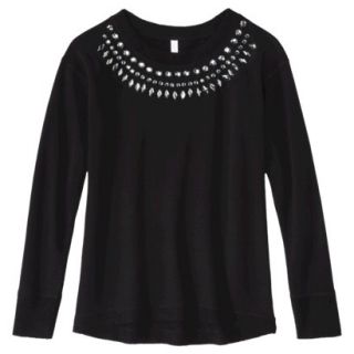 Xhilaration Juniors Jeweled Sweatshirt   Black XL(15 17)