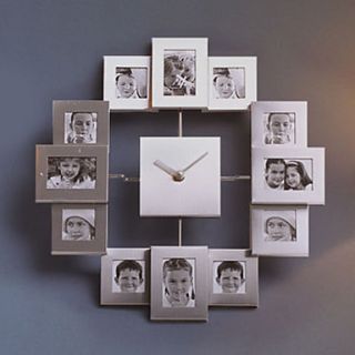 15.75H Photo Frame Metal Mute Wall Clock