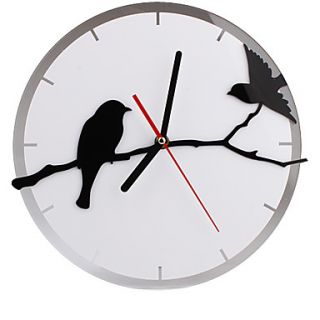 11.8H Artistical Birds Pattern Analog Wall Clock