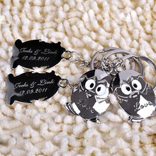 Personalized Key Ring   Penguin Baby (set of 6 pairs)