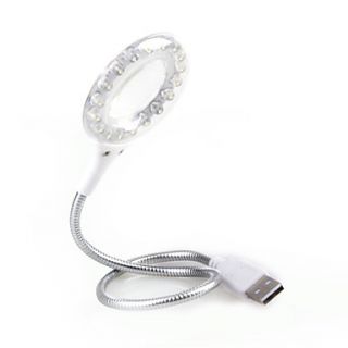 USB LED 18 Lights with Magnifier, White