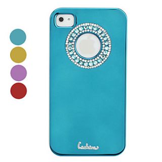 Protective Electroplated Diamond Circle Design Back Case for iPhone 4 / 4S