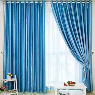 (Two Panels) Energy Saving Solid Classic Curtain