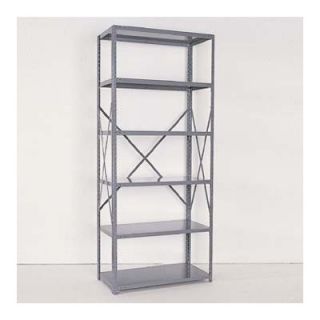Republic Industrial Clip Open Shelving Beaded Post Units with 6 Shelf Frames