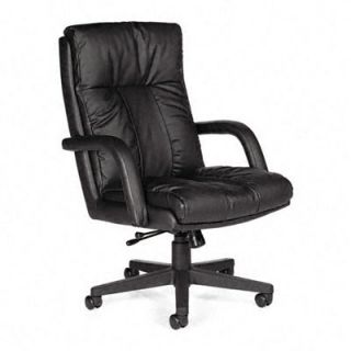 Global Total Office Series Leather High Back Swivel / Tilt Chair with Arms GL