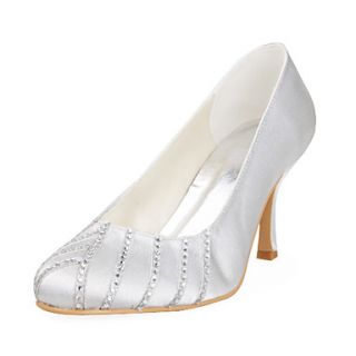Satin Upper Wedding Pumps Stiletto Heel More Colors Available
