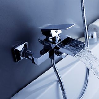 Contemporary Waterfall Tub Faucet   Wall Mount
