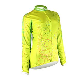 Santic Womens Cycling Jacket With 100% Polyster Winter 2011 Yellow Color