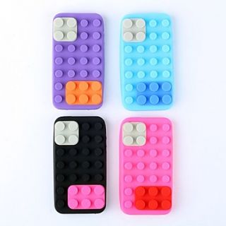 Silicon Block Case with Cable Wrap for iPhone 4