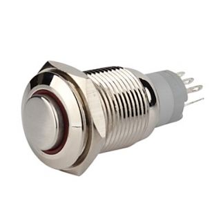 Car Stainless Steel Switch Red Indicator OFF ON