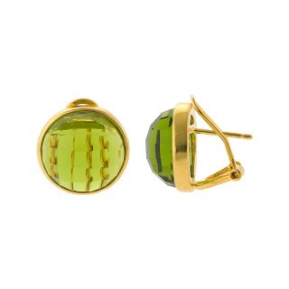 ATHRA Green Resin Round Earrings, Womens