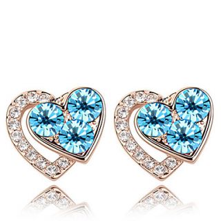Heart And Diamond Studded Ear Nails